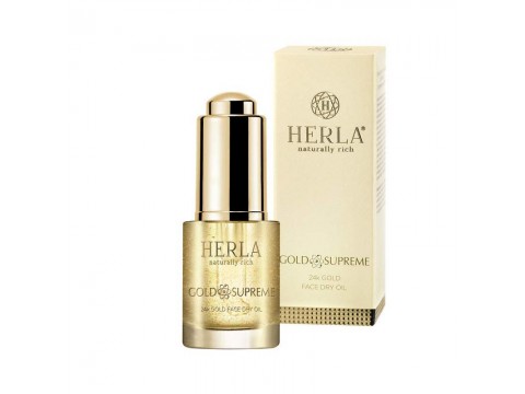 HERLA 24k Gold pakeliantis aliejus sausai veido odai Lift Face Dry Oil 15ml